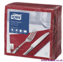 Tork Dinner Napkins 2 Ply Bordeaux