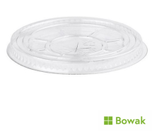 Smoothie Cup Lid Flat PET with Slot for 16oz Cups