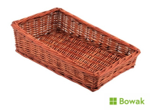 Wicker Display Basket Natural L40 X W25cm
