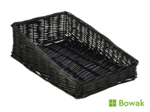 Wicker Display Basket Black 40X25cm