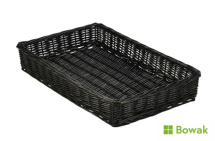 Wicker Display Basket Black 46x30x8cm