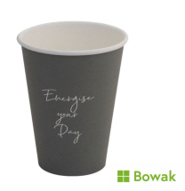 Grey Single Wall Hot Cup 12oz Signature