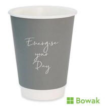 Grey Double Wall Hot Cup 12oz Signature