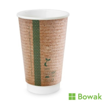 Vegware 89 Series Double Wall Kraft Hot Cup 16oz