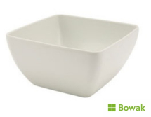 Curved Square Bowl White 52oz Melamine 15 x 8cm