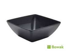 Curved Square Bowl Black 146oz Melamine 19 x 9.5cm