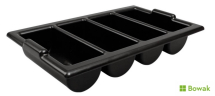 Cutlery Tray 4 Section Black 53x32x11cm