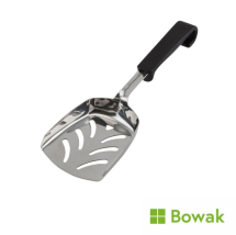 Genware Plastic Handle Chip Scoop Black 29cm
