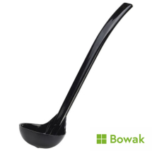 Ladle 9 1/2inch 1oz Plain Black Polycarbonate