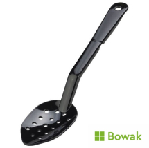 Perforated Spoon 11inch Black Polycarbonate