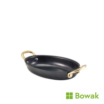 Black Vintage Oval Dish 12oz 16.5x12.5x3cm Stainless Steel