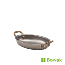 Vintage Oval Dish 12oz 16.5x12.5x3cm Stainless Steel
