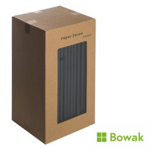 Paper Straws 200mm Black
