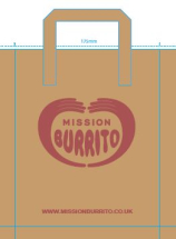 Paper Handled Carrier Bags - Mission Burrito
