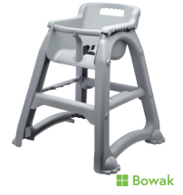 High Chair Grey Plastic