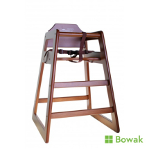 Wooden High Chair Walnut - Assembled