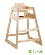 Wooden High Chair Natural - Assembled