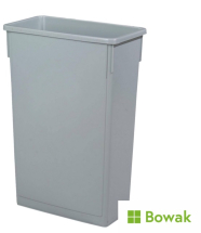 Grey Slim Recycling Bin - 87 Litre