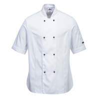 Womans Chef Jacket White XS Short Sleeve