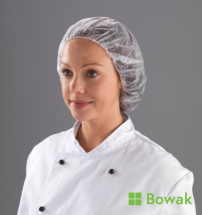 Mob Cap Hair Cover White Med