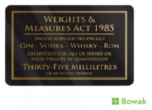 Weights & Measured Act 35ml