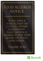 Food Allergy Notice