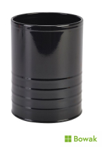 Galvanised Steel Can Black D11 x H14.5cm