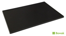 Bar Mat Black Rubber 450mm x 300mm