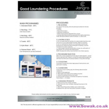 Jangro Laundry Procedures Wall Chart