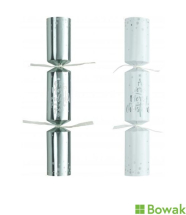 Silver & White Script Cracker 11inch