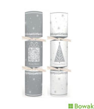 White & Silver Tree & Present Crackers 10inch