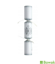 Silver & White Snowflake Crackers 12inch