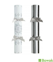 Deluxe White & Silver Damask Crackers 14inch