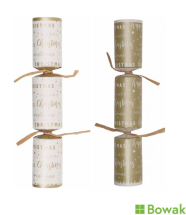Cream & Gold Script Crackers 10inch