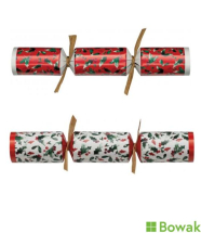 Red & Gold Traditional Holly Crackers 10inch